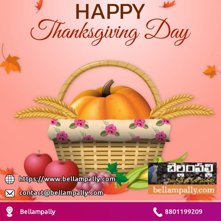 CityBellampally's tweet photo. Learning to be grateful is about much more than just your immediate circumstances. You can’t let what’s going on in your life determine the level of thanksgiving in your life.
Happy Thanksgiving Day !!
#Thanksgiving #HappyThanksgiving #bellampallicity
#bellampally https://t.co/umOed1dpv7