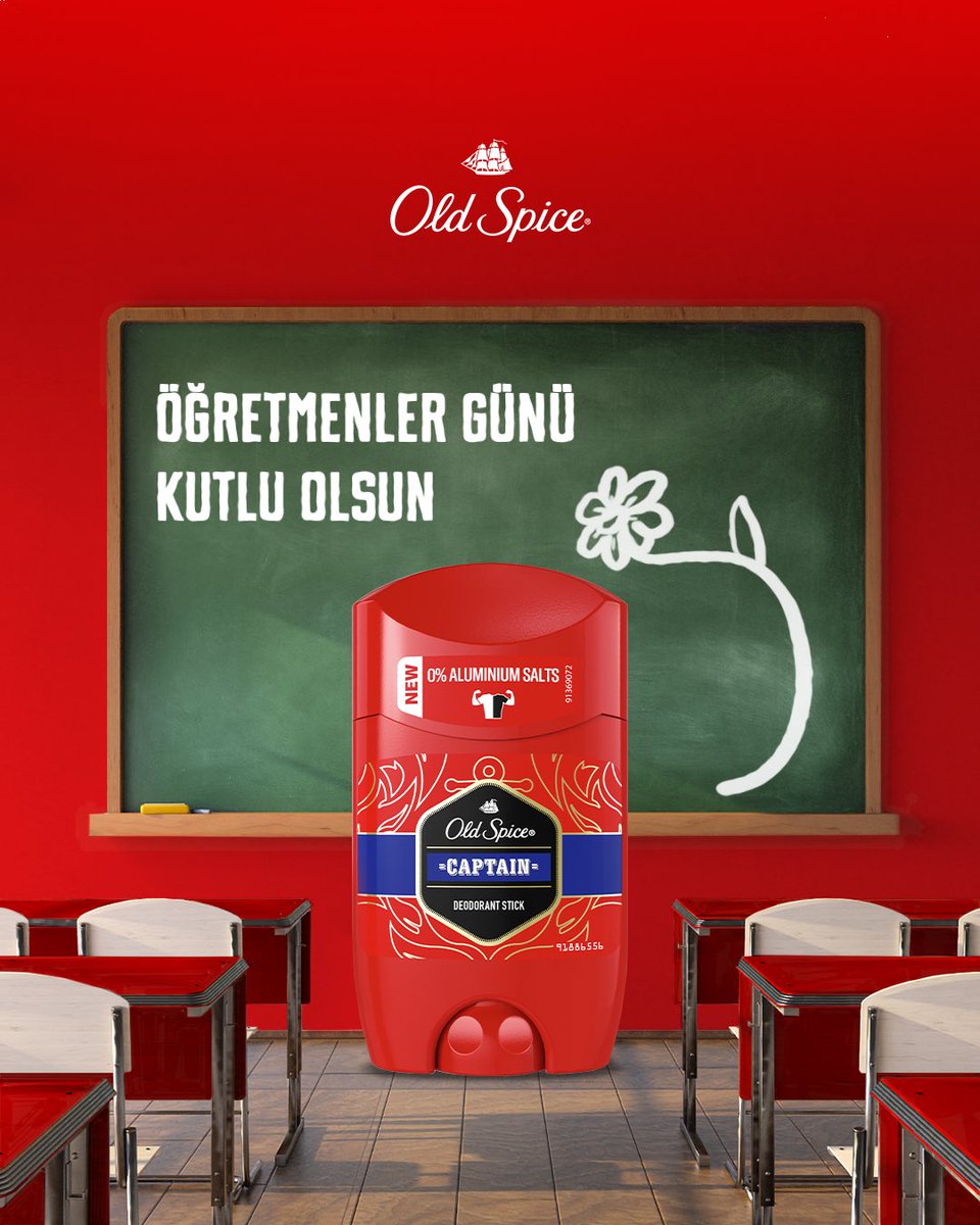 Kötü kokuya nasıl karşı konulacağını ve Maksimum Kuruluk* ve Ferahlığın ne demek olduğunu bize öğreten Old Spice Deo Stick’lerin de öğretmenler günü kutlu olsun 🥰

*Old Spice Sprey ile kıyaslandığında