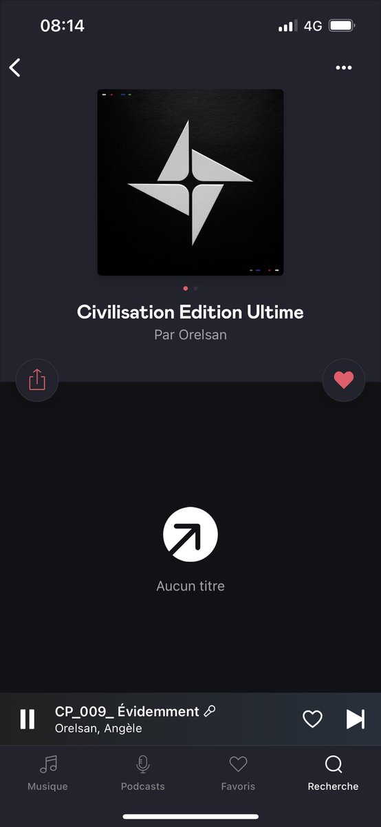 LCallerot's tweet photo. @DeezerFR y’a un pb sur la page de l’album d’orelsan civilisation édition ultime? Les chansons n’apparaissent pas 🧐! https://t.co/IuZGxZzEyQ