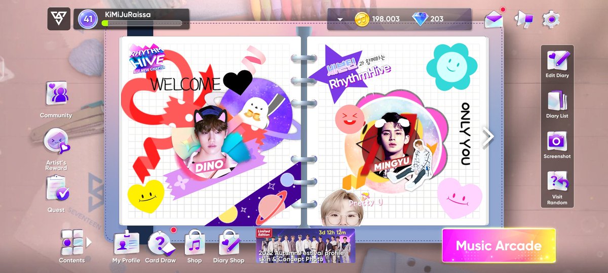 Raissa_793's tweet photo. Uwuwuwu Rhythm hive ada fitur friend list 😍
Yok yang mau berteman reply 😚👉👈
#RhythmHive #berteman #addfriend #moots #mutualan #mutualanyuk https://t.co/YRrw2p9qBc