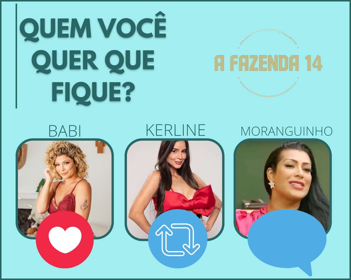 🚨ROÇA FORMADA!

👉 Quem Você Quer Que Fique no jogo por mais essa semana?

#ProvaDoFazendeiro