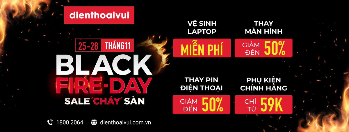 dienthoaivui's tweet photo. 💥 BLACK FRIDAY 2022 SALES BANH NÓC 90% 💥
Thời gian: 25/11-28/11/2022
Áp dụng trên toàn hệ thống cửa hàng Điện Thoại Vui.
Thợ săn deal ơi, hãy mau sẵn sàng cho siêu sale Black Friday hoành tráng chiêu đãi toàn deal "thơm nức"
Chi tiết tại: https://t.co/CvLp72H2h3 https://t.co/bwpWoACNGM