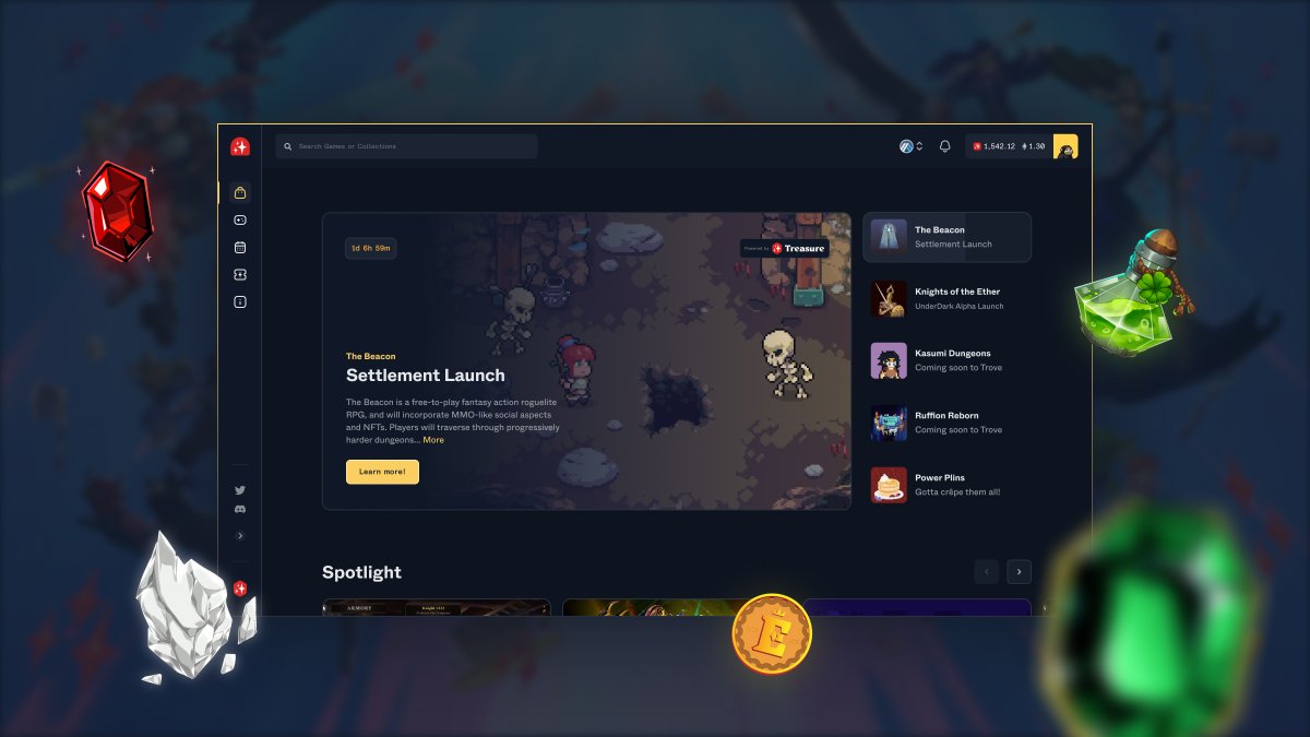 PlayOnTreasure's tweet image. Trove is your new destination for gaming on Treasure. 🕹

TL;DR:
✨ Major design + content overhaul
✨ The future: TreasureXP, Treasure Quests, and Treasure Achieve
✨ @MoonPay partnership to buy MAGIC / ETH / USDC on Arbitrum directly via 💳

Full post: getrevue.co/profile/treasu…