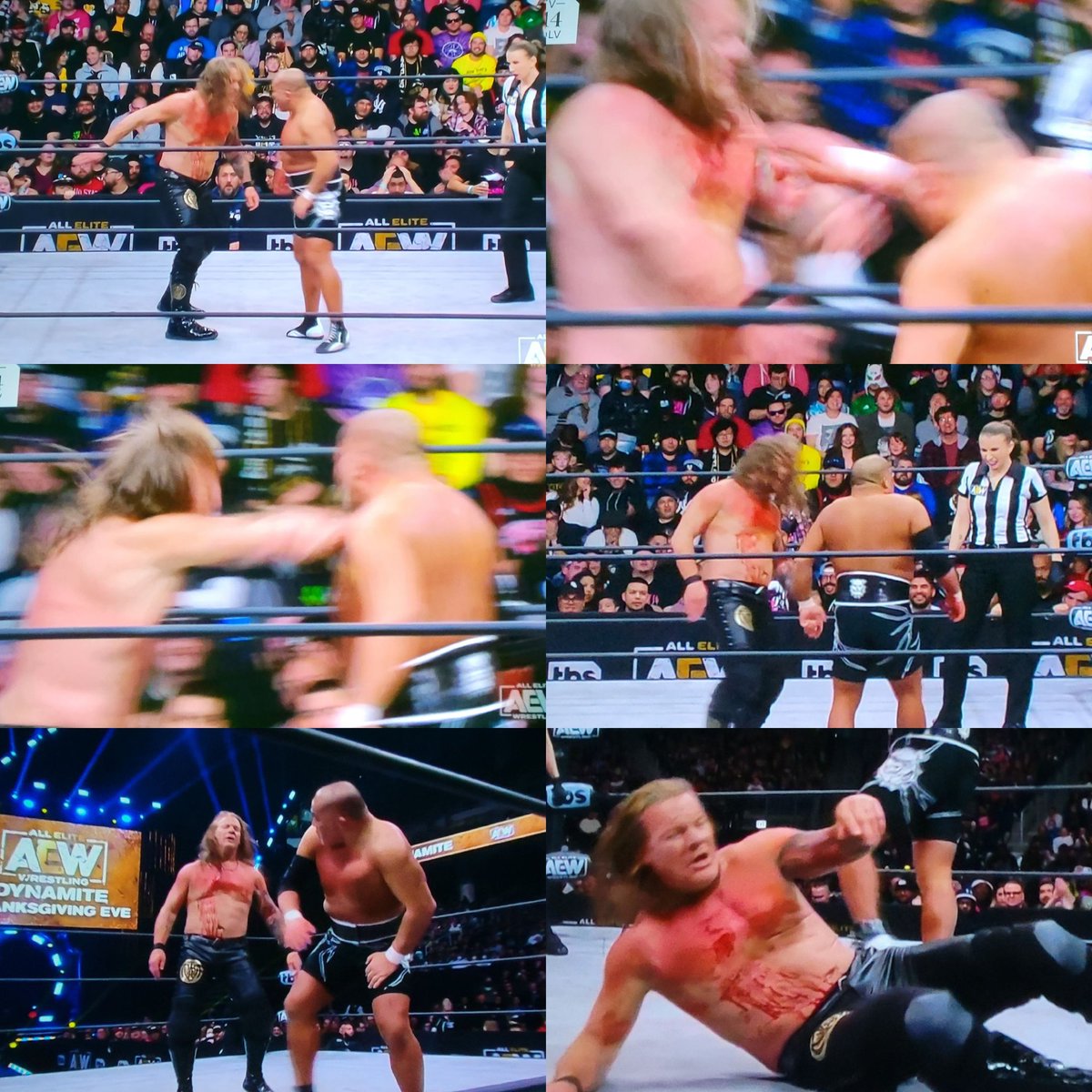 RatedROD84's tweet photo. Ishii won the chop fest against jericho in the exchange HOLY SHIIIII๐ฌ๐ฉธ๐ฉธ๐ฉธ๐ฉธ
#JapaneseStrongStyle
#AEWDynamite https://t.co/u3JhPYSlKr