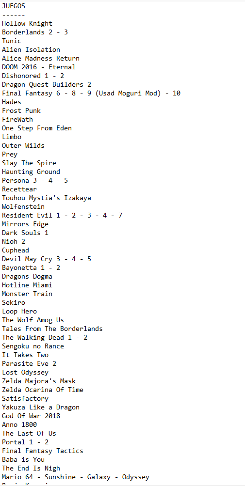 DualGG's tweet image. Actualizo mi lista de juegos, anime, manga y series que me gustan, en algún momento añadiré películas/libros pero es que da toda la pereza ponerme a pensar.

Recordemos que esta lista fue creada para darle en los morros a la gente que cree que si criticas algo ya no te gusta nada