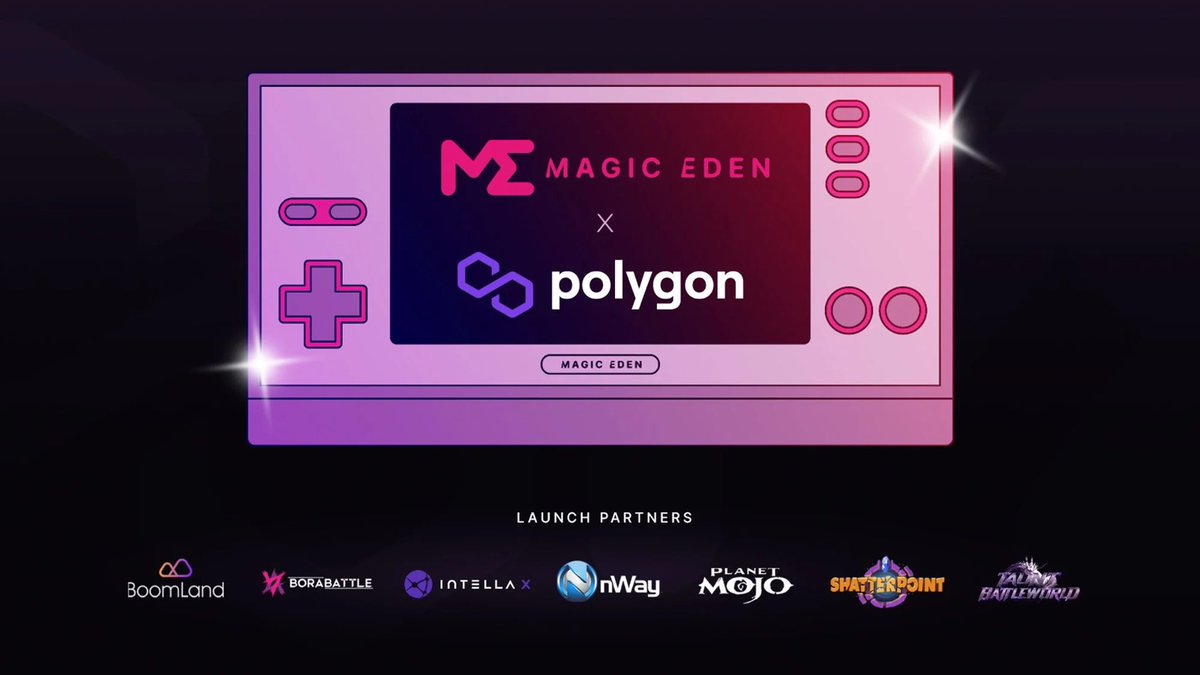 Magic Eden will expand support for Polygon-based NFTs, roll out a Launchpad and marketplace to provide tools for blockchain gaming publishers building on Polygon using its native token MATIC. 

bit.ly/3Ow3sjE