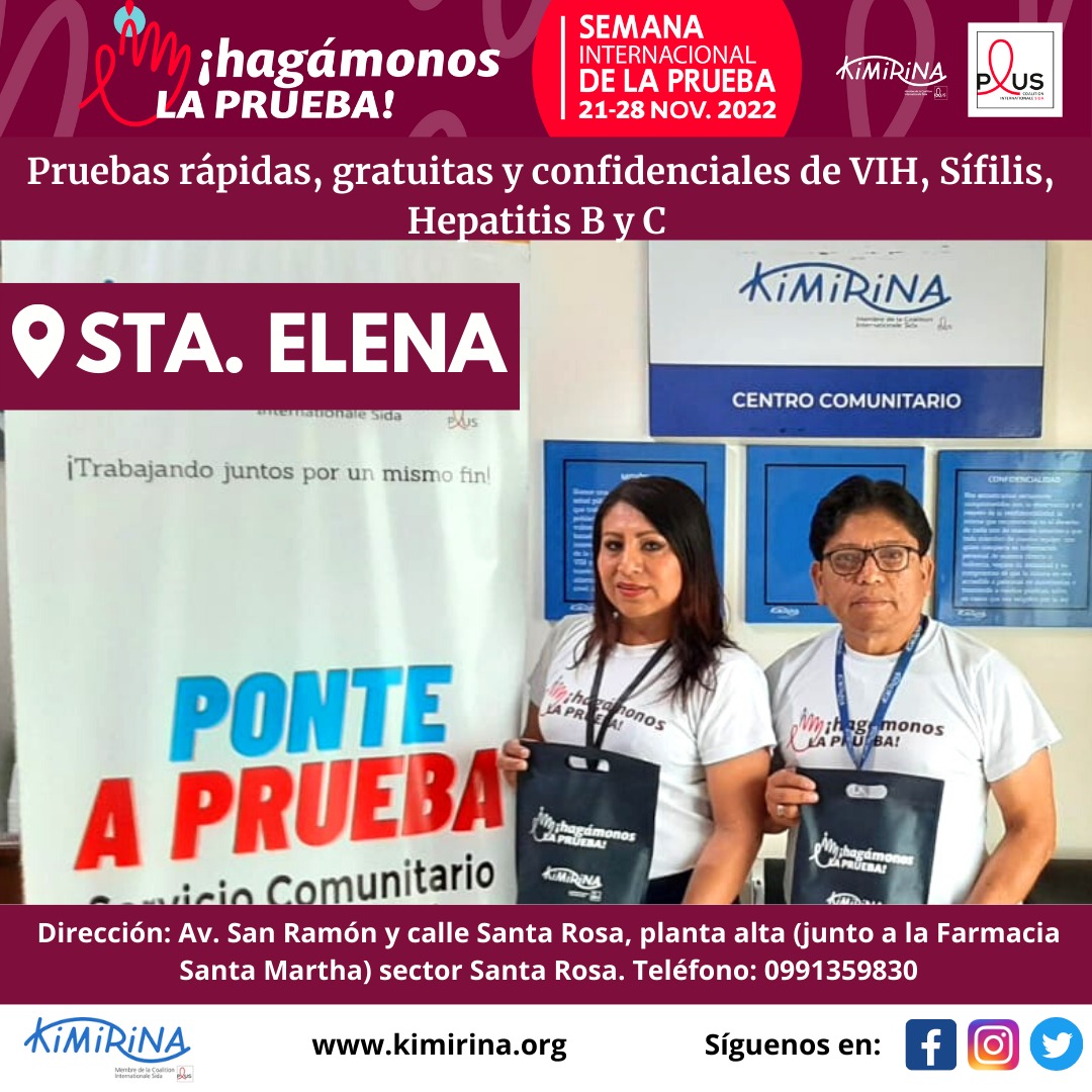 CKimirina's tweet photo. 💜❤️𝐒𝐞𝐦𝐚𝐧𝐚 𝐈𝐧𝐭𝐞𝐫𝐧𝐚𝐜𝐢𝐨𝐧𝐚𝐥 𝐝𝐞 𝐥𝐚 𝐏𝐫𝐮𝐞𝐛𝐚 💜❤️
.
🎯Del 21 al 28 de noviembre acude a Santa Elena y a la red de servicios comunitarios de Corporación Kimirina desde las 09h00 hasta las 17h00 (𝗻𝗼 𝗻𝗲𝗰𝗲𝘀𝗶𝘁𝗮𝘀 𝗮𝗴𝗲𝗻𝗱𝗮𝗿 𝗰𝗶𝘁𝗮)
#SIP2022 https://t.co/WZKNhbdkau