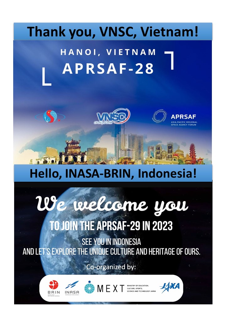 APRSAF_Official's tweet photo. Thank you very much for your participation in the #APRSAF28 in Hanoi last week! 
We look forward to seeing you at #APRSAF29 in Indonesia next year. https://t.co/5m2ZFAu37b