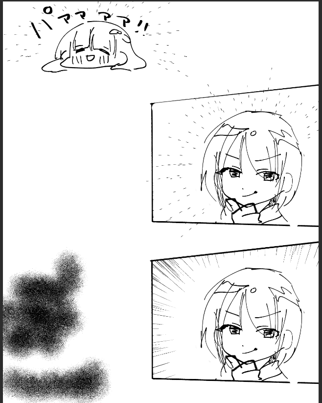 クリスタで新しい素材DLしたので練習 