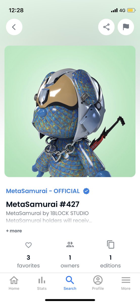toushishirouto's tweet photo. 本日はフロア付近の子を紹介します。

スキンの質感と、
渋いブルーのカラーリングが唯一無二感を出しています。

いよいよフロアも0.35となり0.4まで残り6体となっています。
その中でも是非おすすめしたい一体です。

#MetaSamurai
#メタサムコンシェルジュ https://t.co/9kIgJxj4Zt