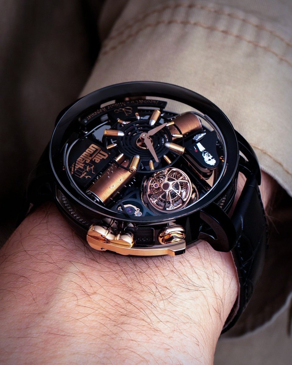 WORLDTIMER_'s tweet photo. Jacob &amp; Co #捷克豹 [NEW] #OperaGodfather Minute Repeater Bullets Black Titanium

Details:https://t.co/oR0ZqHgDWw

#jacobandcoWatches #jacobandcoGodfather #hautehorlogerie #Tourbillon #jacobandcoOpera  #RichardMilleWatches 
#twitter #instagram #reels #viral #trending #hashtag #hyt https://t.co/H3gxcHZpWW