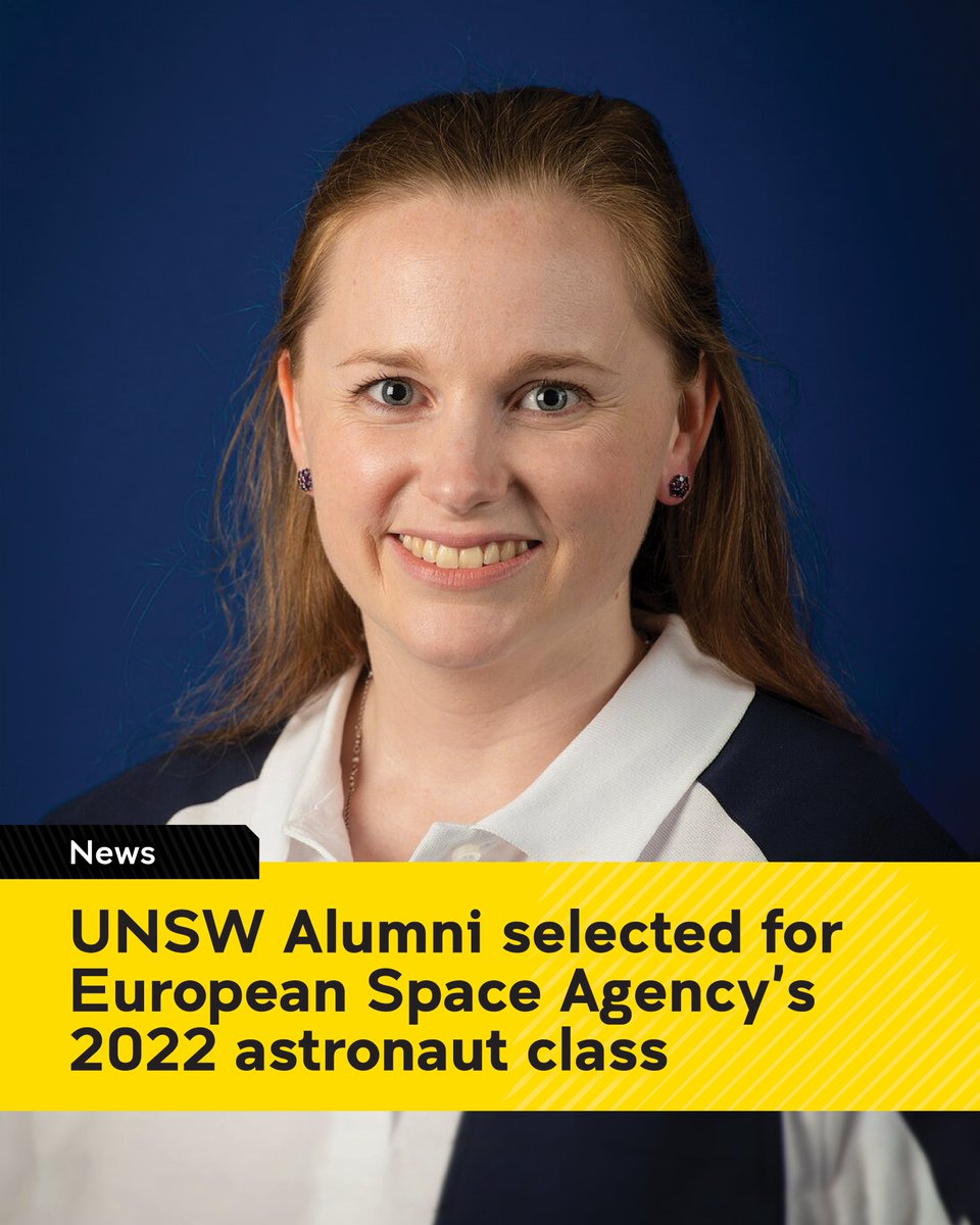 UNSW's tweet photo. 🚀 UNSW Alumni, Dr Meganne Christian has been selected to join the European Space Agency's (@esa) 2022 astronaut class.

Meganne will be among #Australia's first-ever female astronauts.

Congratulations Meganne! 👏 https://t.co/162BMGNzLH