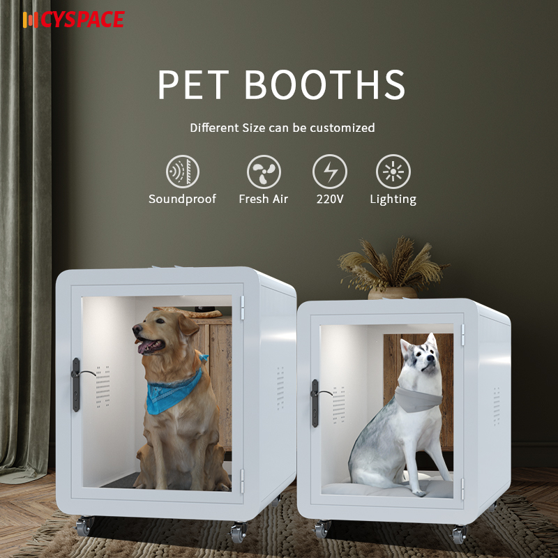 Professinal produce pet booths to keep you pet in a quite space. Different sizes can be cutomsized.mail us :sales04@yakugames.cn