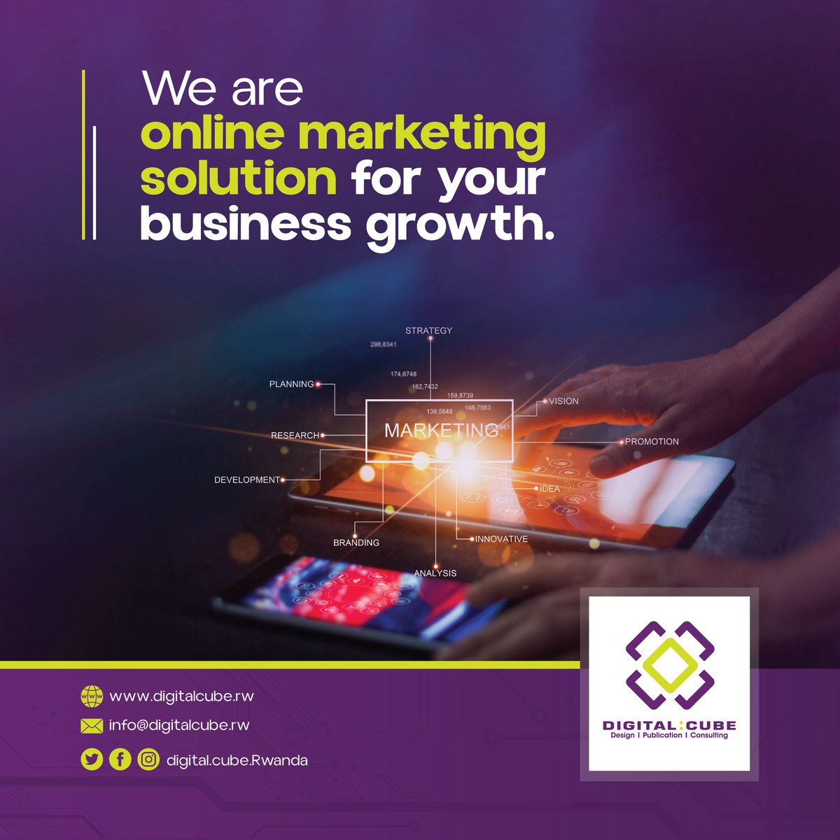 DigitalcubeR's tweet photo. Solution for your business growth is here ! #digitalmarketingagency #digitalcube #godigital #online marketing https://t.co/0wVPRhkLpK