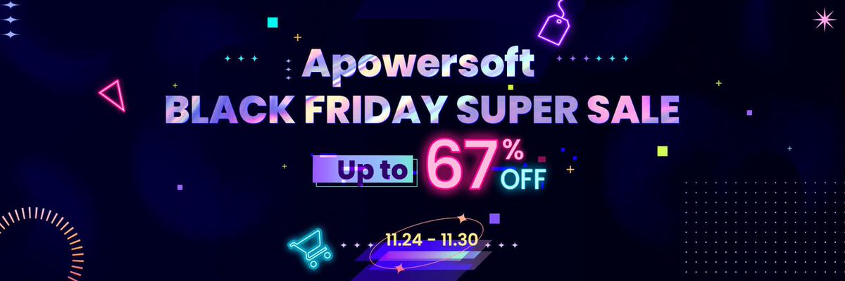 Apowersoft's tweet image. #blackfriday2022 #blackfridaydeals #blackvridaysales
We are giving huge promos to our product for up to 67%. Yes, you heard it right. So, what are you waiting for? Stay tunned and wait for our event to come. 

Click below to see all the available promos 

apowersoft.com/activity-type/…