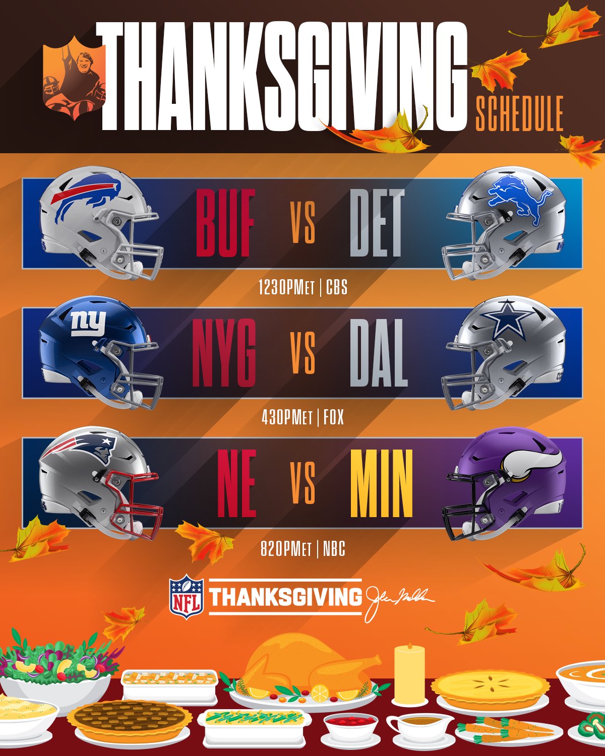 football schedule for thanksgiving 2022