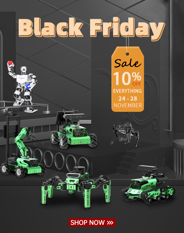 HiwonderSteam's tweet photo. New Black Friday robots have arrived!!! Use code - ROBOT2022 to receive 10% off in the store   https://t.co/8M4SUdNWKz

#blackfriday #blackfridaydeals #walmartdeals #blackfriday2022 #BlackFridayWeek #robotics #workshop #robotalent #STEAMTime #STEAM #Center #Innovation #Engineer https://t.co/q3GO8HzRmA