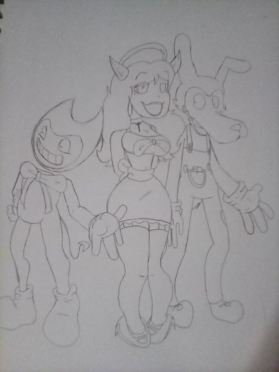 friday_side's tweet photo. Bendy fan art Kinda boring #Bendy_and_the_ink_machine #bendyfanart #art #BENDY https://t.co/8ZdTabyKHy