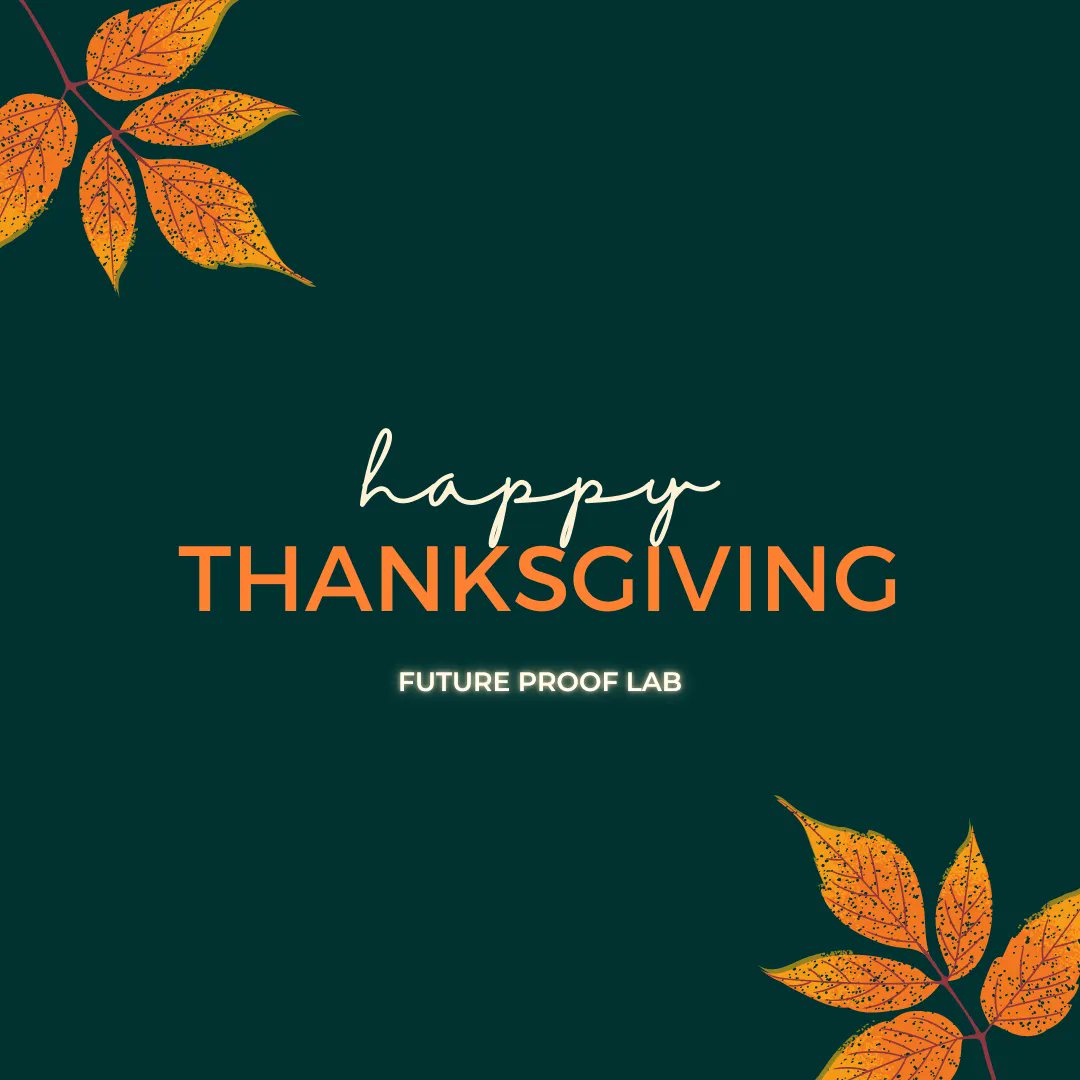 dianawudavid's tweet photo. Happy Thanksgiving to everyone!
What are your favorite Thanksgiving traditions?
#FutureProofLab
#happythanksgiving2022 https://t.co/3fCRsGmqq3