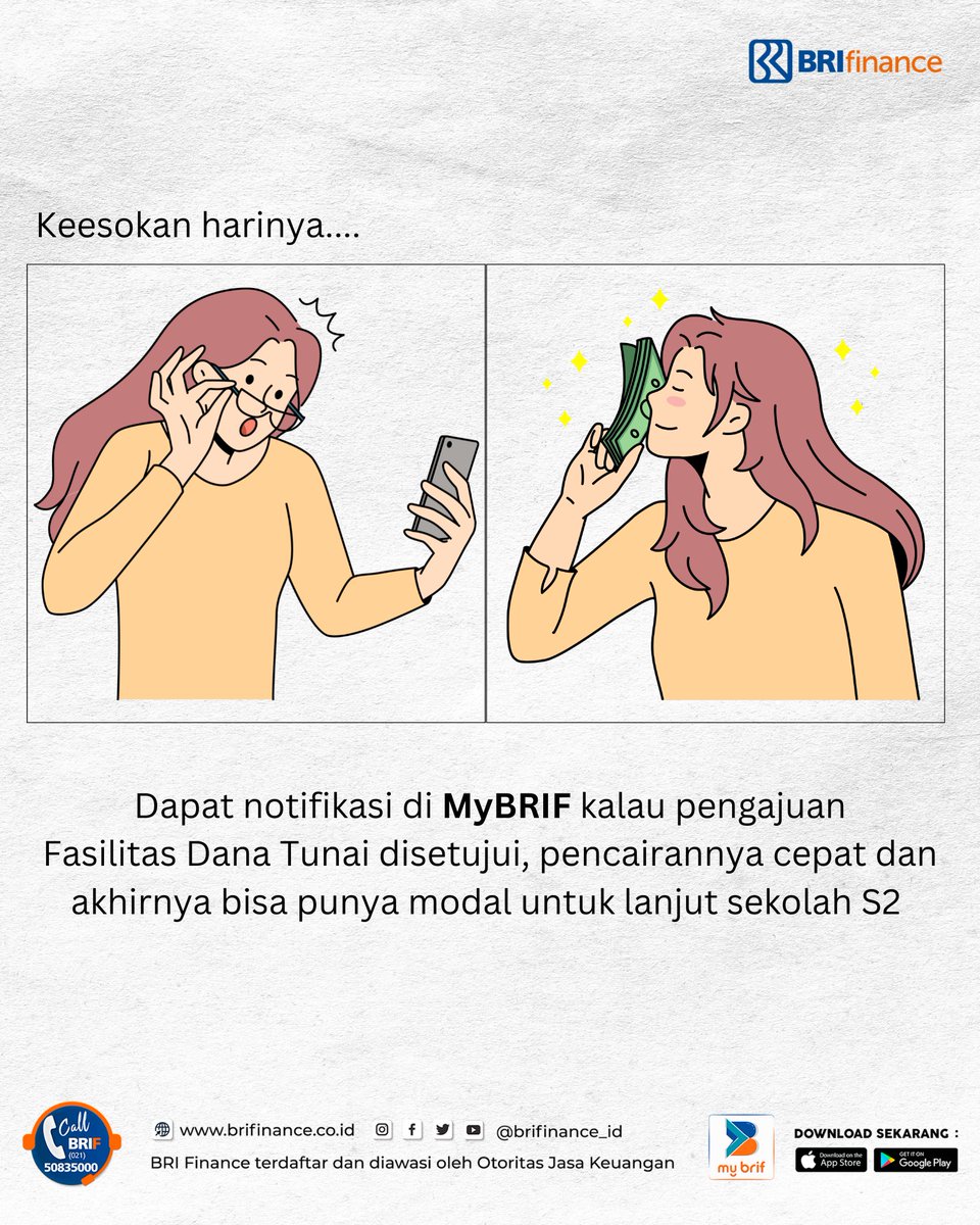 Halo SobatBRIF,
Good news! Sekarang kalian bisa pengajuan dana tunai dari agen BRILink terdekat, prosesnya mudah dan cepat
Segera kunjungi agen BRILink terdekat
#SobatBRIF #MyBRIF #BRI #BRIFinance #BRIFlash #DanaTunai #FasilitasDana #Pencairan #BantuanDana #Jaminan #PinjamanDana