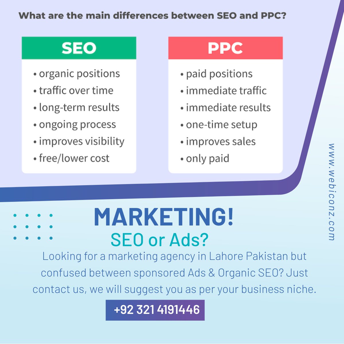 webiconzz's tweet photo. 👉Do you want to market your business online?
⭐Looking for a marketing agency in Lahore Pakistan but confused between sponsored Ads & Organic SEO?
🌐 https://t.co/u5YoenhCzT
#webiconz #webiconztechnologies #seocompanyinlahore #googleads #ads #ppcads #ppcmarketing #ppcadvertising https://t.co/VfsnEgS43b