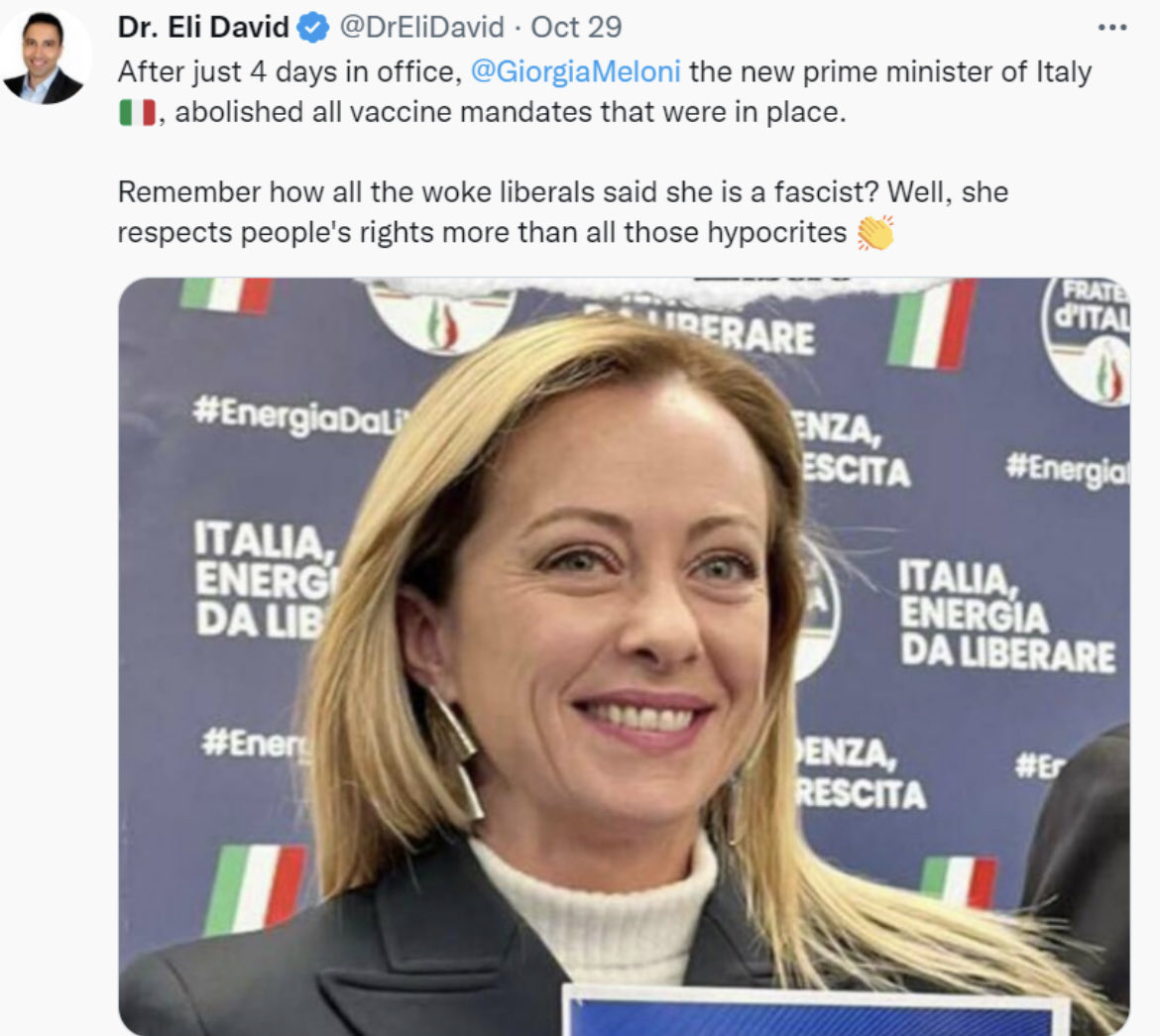 Shepherd10000's tweet photo. It only took her 4 days in office to abolish all Vax mandates! https://t.co/maEs5jP8jq