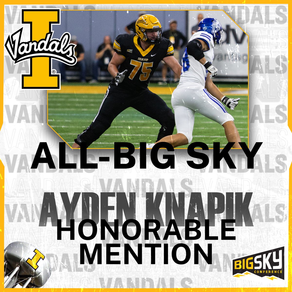 Finally <a href="/LeoTb28/">Leo Tamba</a>, <a href="/BeauWilliamStJ1/">Beau William Patrick St.John</a> and <a href="/AydenKnapik/">Ayden Knapik</a> all earned Honorable Mention recognition for their play this season. 

#GoVandals