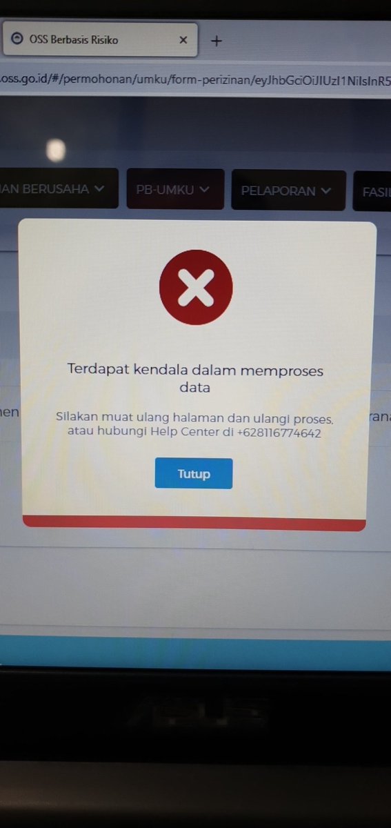 Jwon9's tweet photo. @OSS_id halo min mau nanya
Kbli 47249
Sertifikat pemenuhan komitmen sistem manajemen keamanan pangan olahan di sarana peredaran

Tidak bisa diproses kenapa ya https://t.co/6ZaMnI8zGd
