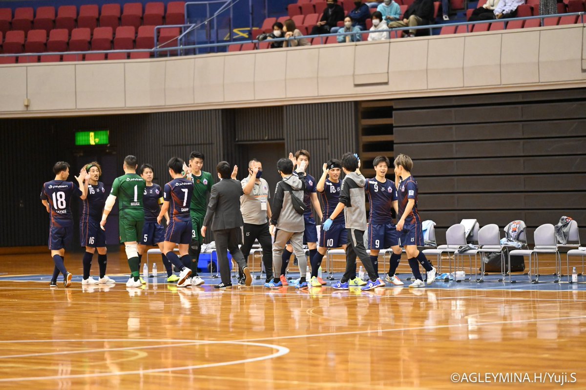 Agleymina's tweet photo. 【Fリーグ2022-2023 Div.2 第13節】
#アグレミーナ浜松 5-1 #ポルセイド浜田

⚽得点者⚽
#山桐正護 ×2
#須藤慎一
#川本樹弥
#石川颯

ファン・サポーターのみなさんにようやくホームで勝利をお届けすることができました❗️
ご声援本当にありがとうございます‼️

#アグレミーナ浜松
#Fリーグ https://t.co/J4D2TUkd9T