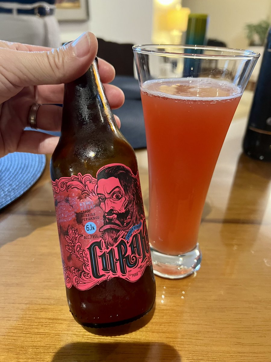 Just4BeerLovers's tweet photo. More beer tasting. Now it’s time for Berry Wheat & Wheat Ale by #Curaka, they were ok but not more than that. Nice presentation and label art. #craftbeer #vacation https://t.co/KdSSYQ73Kk