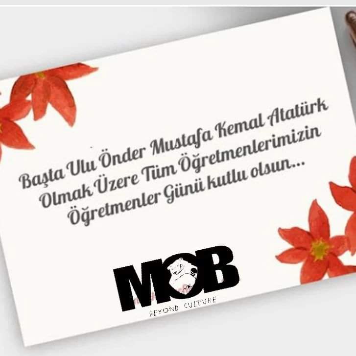 Başta Ulu Önder Mustafa Kemal Atatürk Olmak Üzere Tüm Öğretmenlerimizin Öğretmenler Günü kutlu olsun...