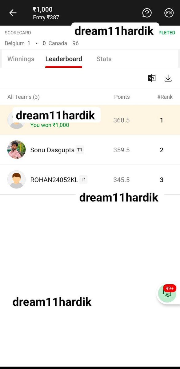 kingkohlibig18's tweet photo. Back to back all matches jackpot cleansweep ❤️😍🔥

Channel link 👉🏻 https://t.co/yCF5qRI7um

#Dream11 #dream11 #dream11team #FIFAWorldCup  #FantasyFootball #ViratKohli𓃵 #prokabaddi #FantasyBasketball #Cricket #WBBL #FantasyBaseball #ecst10 #eSports  #ChampionsLeague https://t.co/tqy1dciPJN