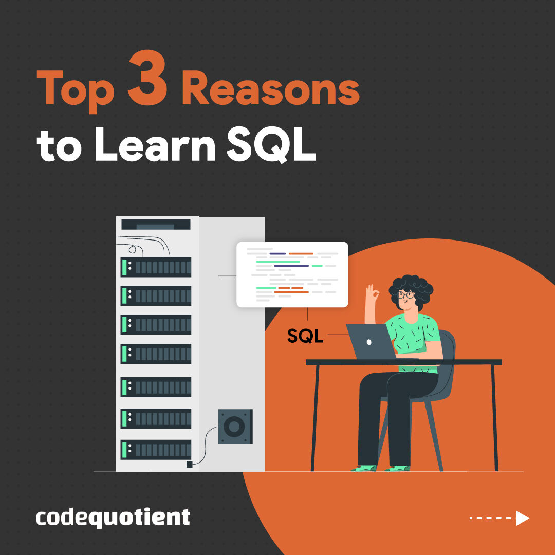 CodeQuotient's tweet image. SQL is the foundation. It is the first step towards coding
You can automate tasks, develop projects, run predictive analytics projects, and experiment with machine learning
It opens up a plethora of possibilities
#CodeQuotient #SuperCoder #SuperCoderProgram #Coding #SQL