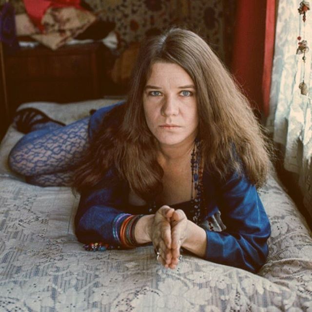 Janis Joplin at her Lyon Street apartment, 1968. Photo by Jim Marshall