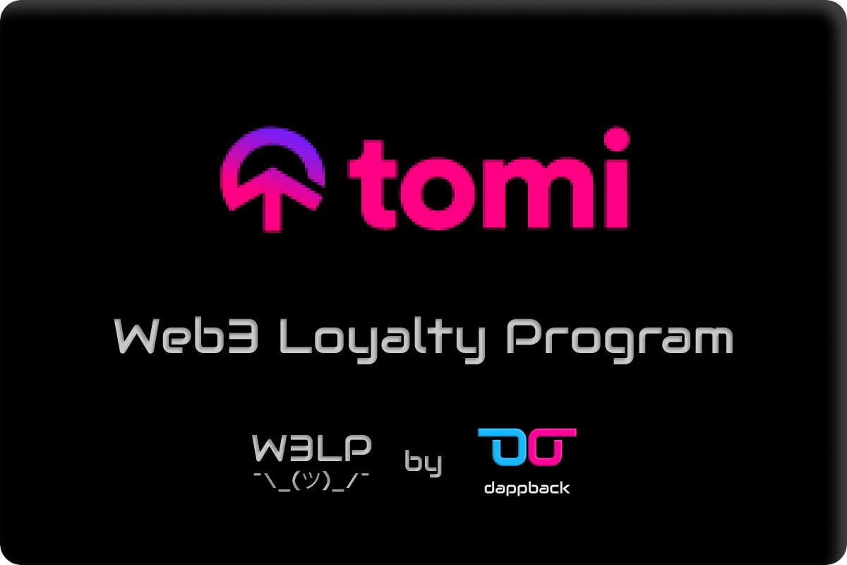 💎 New #Web3 Loyalty Program (W3LP) ¯\_(ツ)_/¯

🚀 Launching <a href="/tomipioneers/">TOMI</a>'s tasks &amp; rewards. Join, learn about and contribute to their community!

🏅 Level 1 #NFT Badge: 'tomi Early Bird'

✅ Task away at dappback.com/tomi