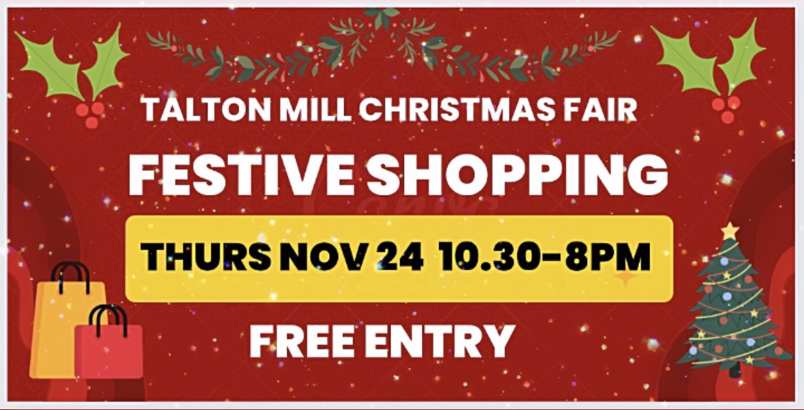 Doors open 10.30 today! Lots of fabulous, quality stalls inside and out! Talton Mill, Newbold On Stour CV37 8UG <a href="/SUA_online/">Stratford-upon-Avon</a> <a href="/SUAHour/">#SUAHour</a> <a href="/EventsWhatsOn/">Stratford upon Avon</a> <a href="/cotswoldevents/">Cotswold Events</a> #festive #shopping #christmas2022 #stratforduponavon #festiveseason #festiveshopping