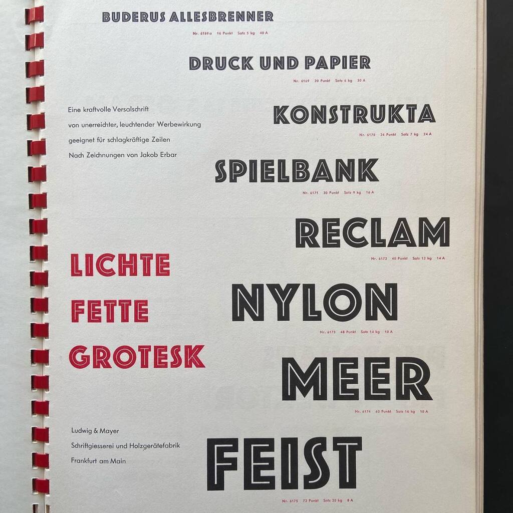 Letter_Library's tweet photo. Lichte Fette Grotesk, Ludwig & Mayer #letterlibrary https://t.co/oDik6VMEMf