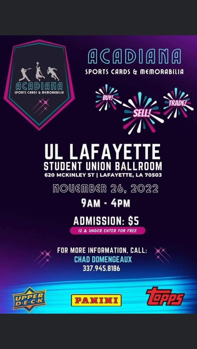 LAredskinfan's tweet image. This weekend in Lafayette, LA
@sportscards @CardShowList