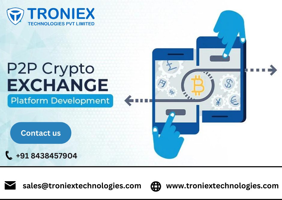 Troniextech's tweet image. #p2pexchange #p2pexchangedevelopment #p2pexchangeservice #troniextechnologies