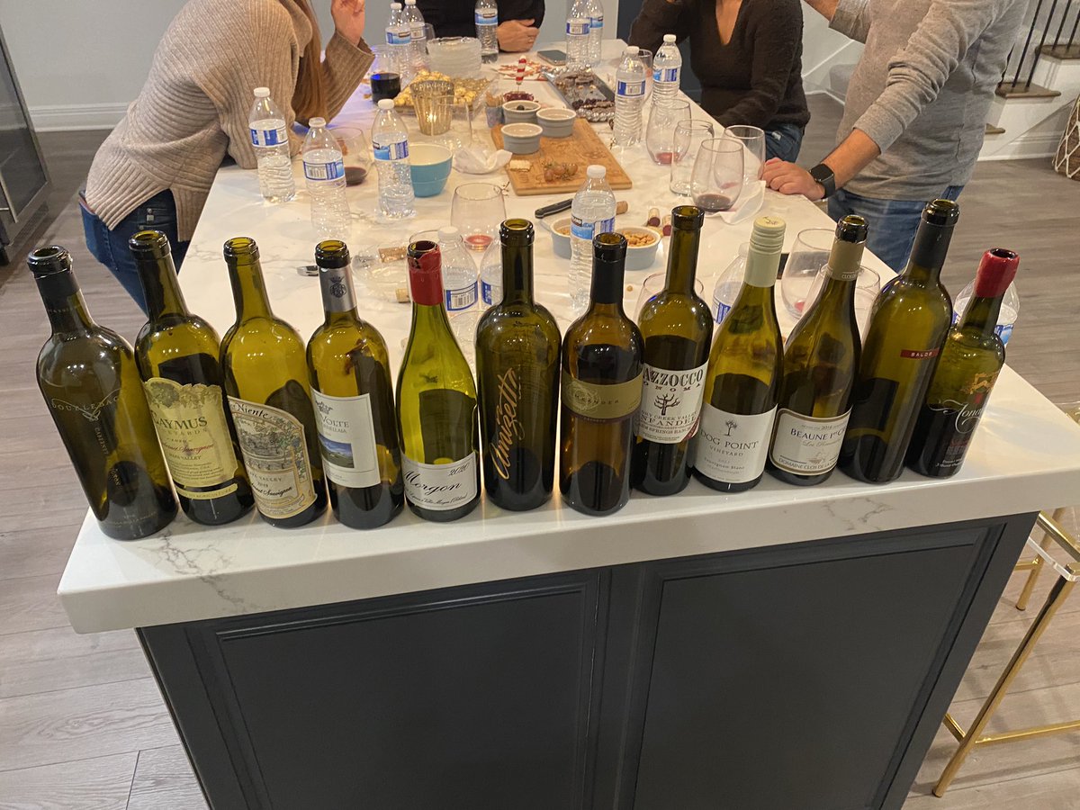 SommTalk's tweet photo. Neighborhood wine tasting. A few bottles everyone has heard of. Eh. Then a few bottles nooooobody in my neighborhood has heard of. I had fun opening some minds. https://t.co/4LNj2ewE4a