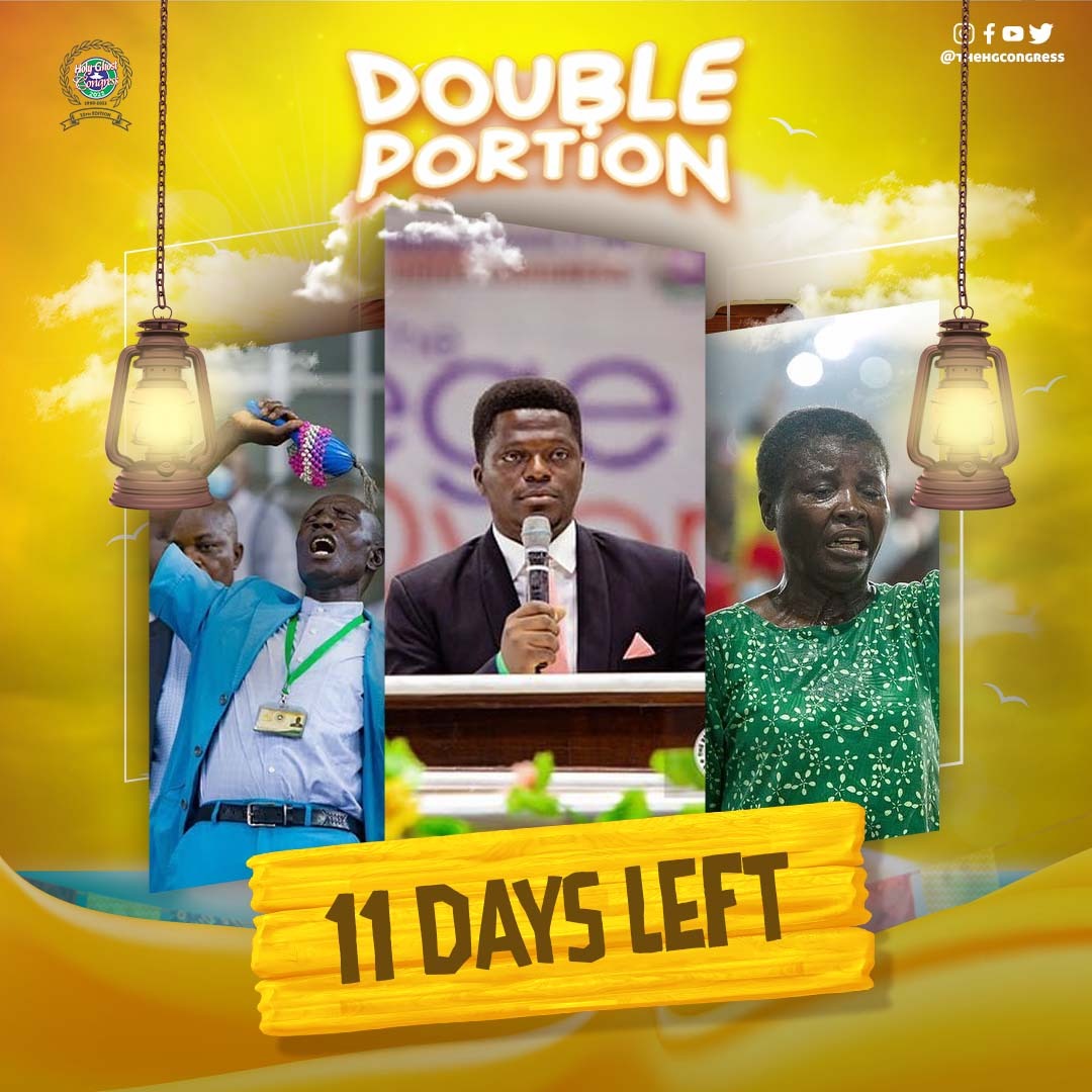TheHGCongress's tweet photo. It’s 11 days to go.
God is going to perform double wonders in your life in Jesus Name.

#DoublePortion #HGC2022 https://t.co/2Icd82zLtL