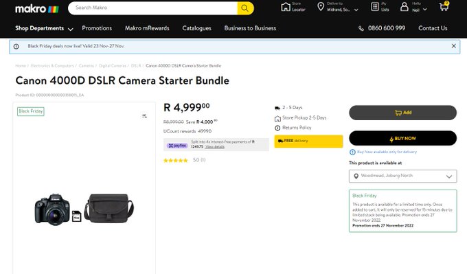Neil12St's tweet image. Catching those holiday moments with this camera would be PRICELESS. With discovery bank by living and spending well, I get 45% off local flights and 35% off international flights. Bank healthier and get rewarded!!! #HackBlackFriday #DiscoveryBank 
@Discovery_SA @Makro_SA