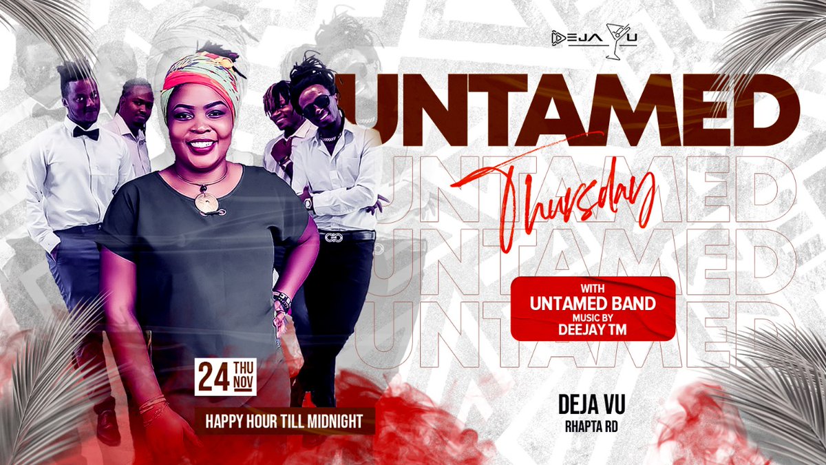 dejavuke's tweet photo. Jam through the night to lovely melodies from the @untamedband. A great night guaranteed, see you there! 

#untamedthursday #dejavuloungeke #thursday #thursdayvibes #music #trending #livemusic #band #liveband https://t.co/LFcZtu5kXH