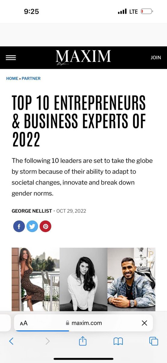 LittleMeanie1's tweet photo. Glad to have made it to the Maxim list of top 10 entrepreneurs &amp; business experts of 2022!

https://t.co/Fmm3h2JuFk https://t.co/529ONAGa6N