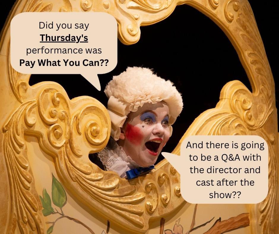 primestockab's tweet photo. Yes Harlequin....not only are all tickets purchased at the door for Thursday's show Pay What you Can...but we are also going to do a Q&amp;A with the director and cast after the show.  

The box office opens at 6pm and the show starts at 7pm. https://t.co/BLBzSV13dA