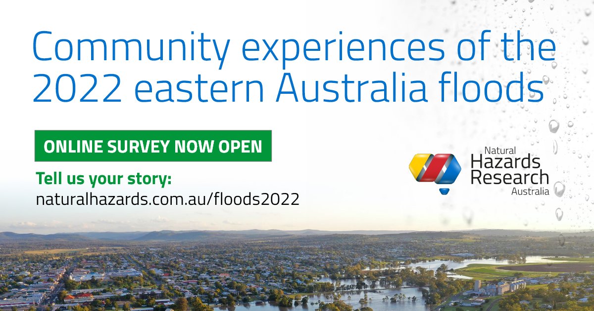 HazardsResearch's tweet image. Were you affected by flooding in NSW/Qld between Jan-July this year? An online survey is now open to share your story so that we can improve community safety in future floods. Every story counts!
Learn more + participate here: bit.ly/3U2ozLN
@Macquarie_Uni @unisqaus @QUT