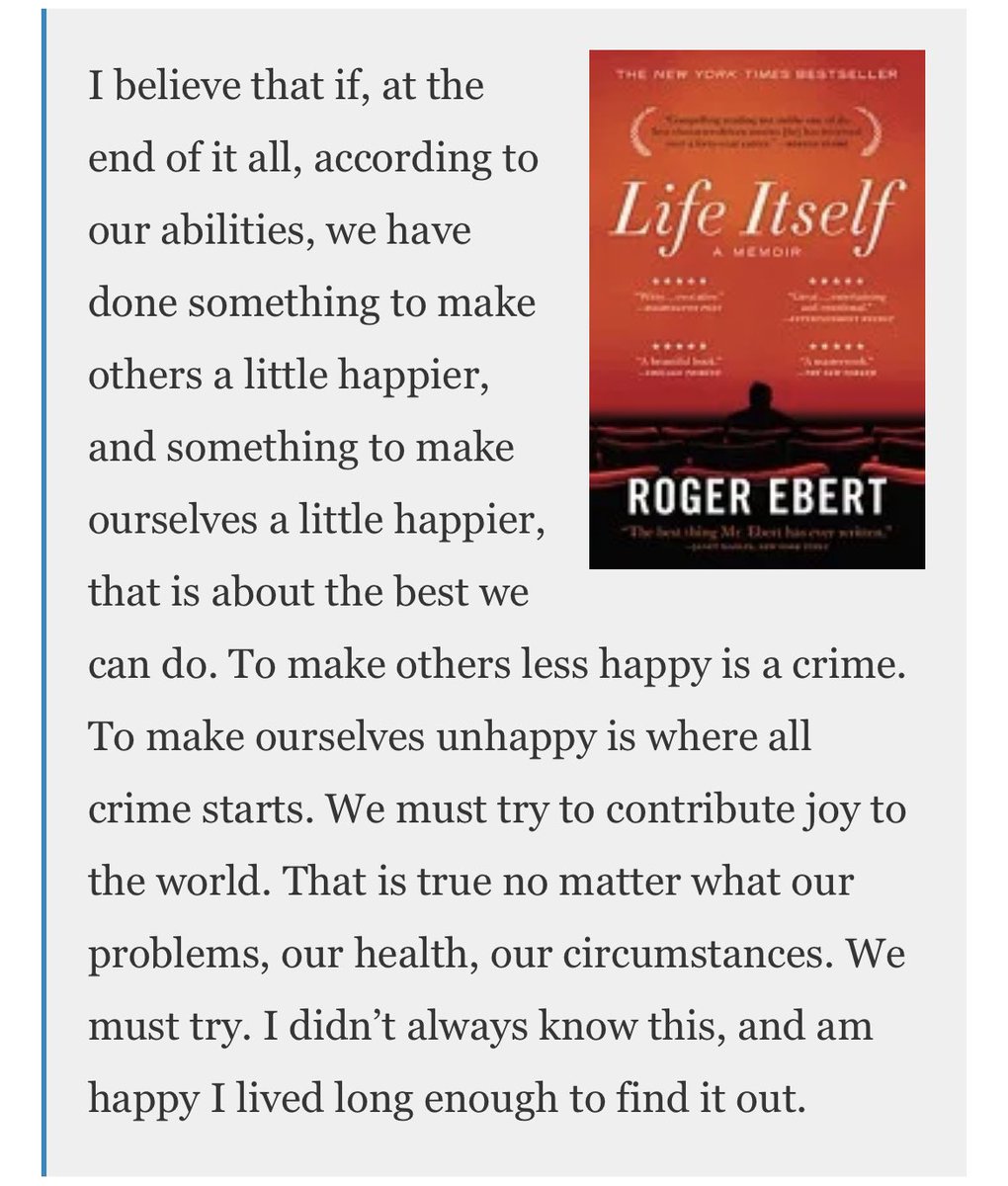 PESfilm's tweet photo. @ThatEricAlper Roger Ebert said something that I found very poignant: https://t.co/UyGzKuPdTl