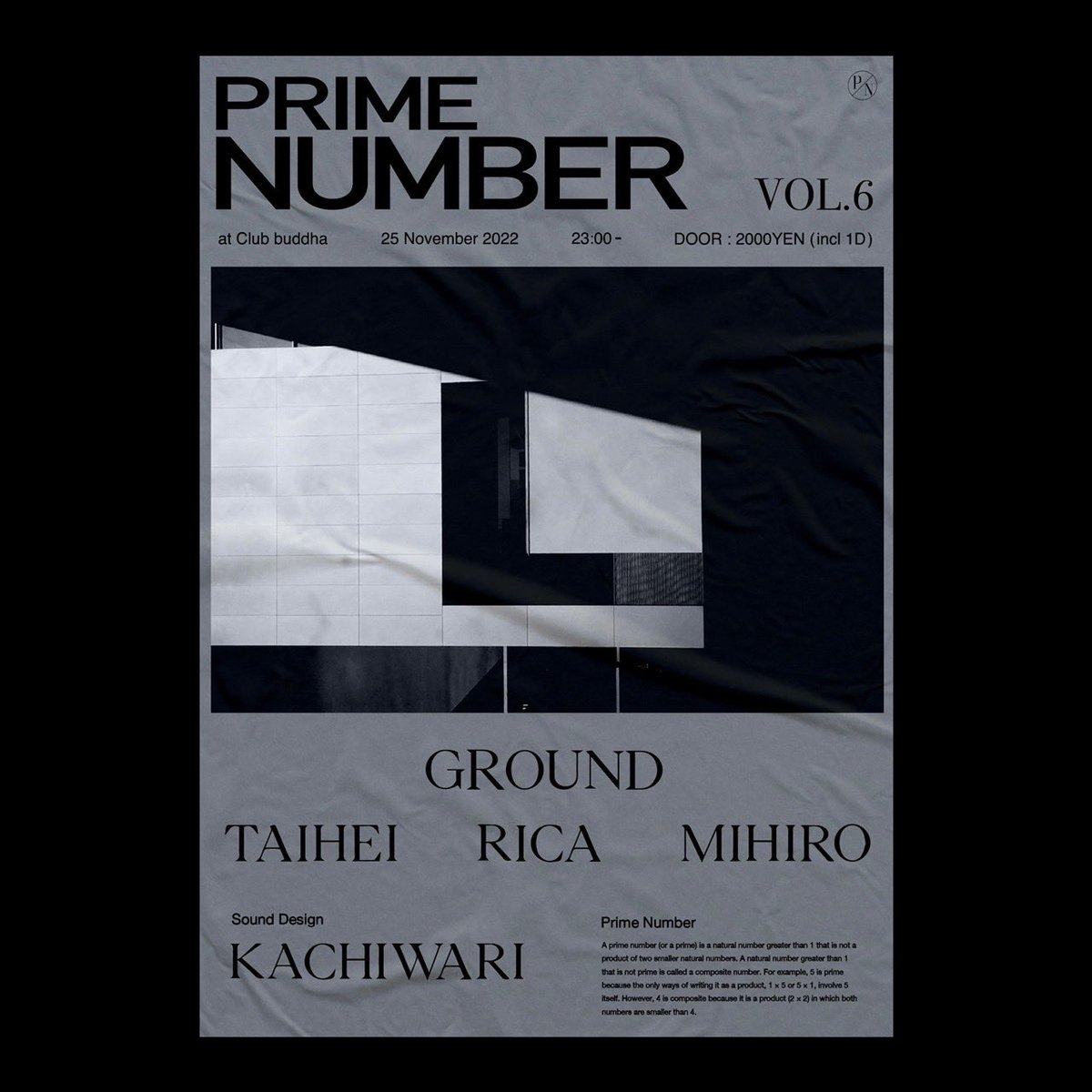 mhr_cam's tweet photo. 11.25.Fri
@clubbuddha 

明日は大阪から全世界に活動を広げている@MTchill_ground さんをお呼びして6回目のPrime Numberです🙌
レジデントはTAIHEIくんとRicaちゃんでございます💁‍♂️
また新しい空間を @clubbuddha で生み出せる気しかしません😎
是非足を運んでみんなで遊びましょう🏃
お待ちしてます🫡 https://t.co/mQJtPvFsG9