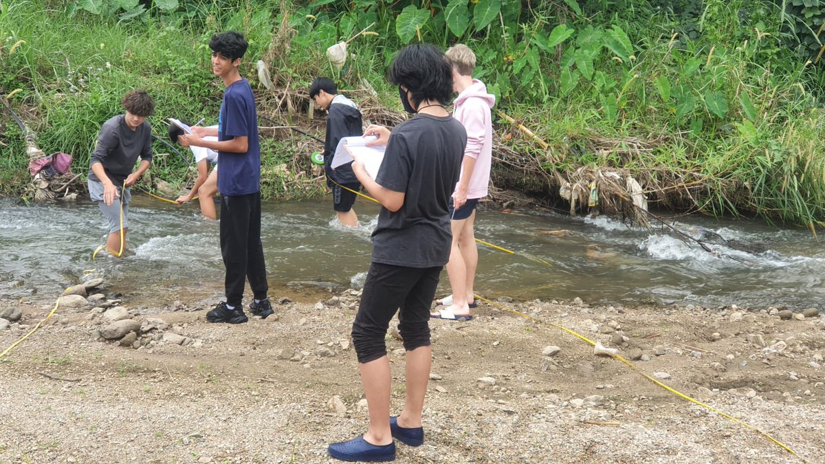 tpispattaya's tweet photo. Year 10 geographers have worked in teams to do their river study. They investigated factors that affect river characteristics. Working together to collect and analysed data.
#Riverstudy #residentialtrip #IGCSE #internationalschool https://t.co/IXfMGcn6sp