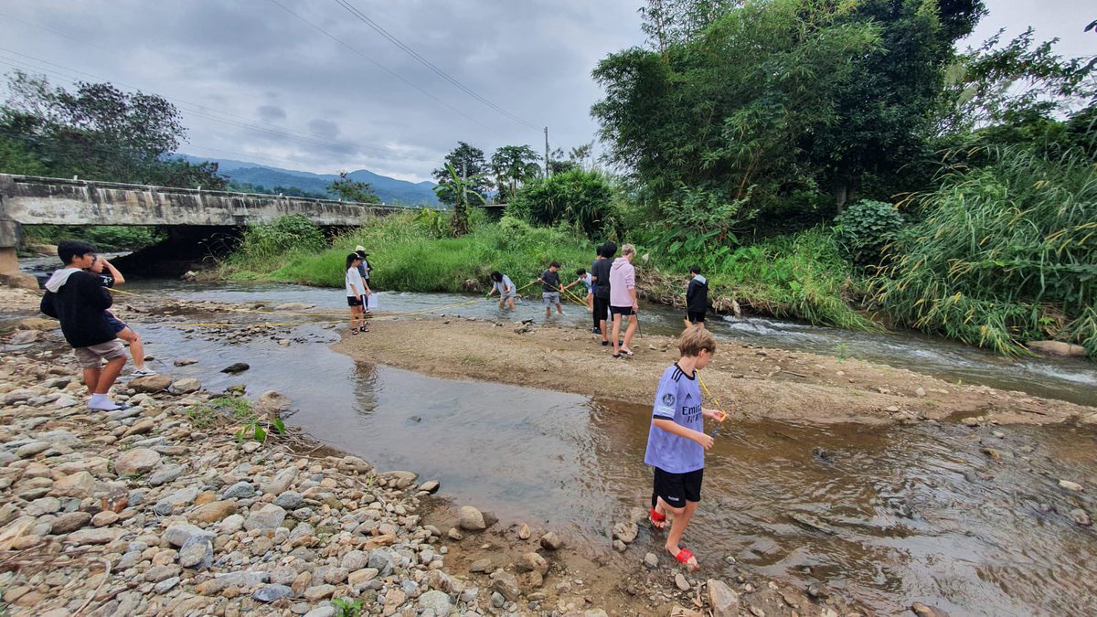 tpispattaya's tweet photo. Year 10 geographers have worked in teams to do their river study. They investigated factors that affect river characteristics. Working together to collect and analysed data.
#Riverstudy #residentialtrip #IGCSE #internationalschool https://t.co/IXfMGcn6sp
